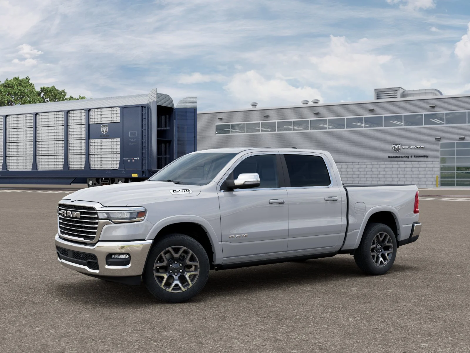 New 2027 Ivory White Tri-Coat Pearl-Coat Exterior Paint RAM Laramie image 1