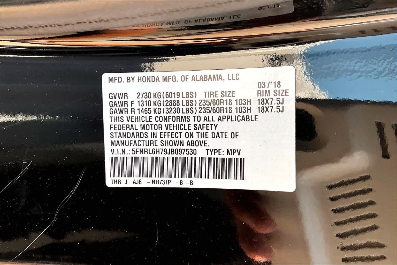 Used 2018 BLACK Honda EX-L image 36