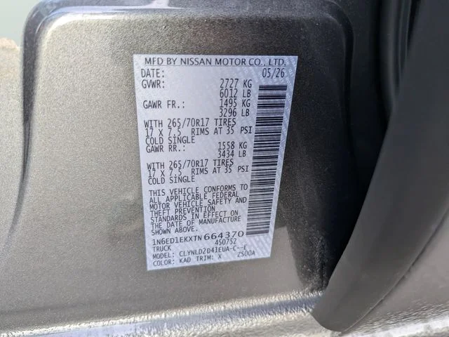 New 2026 Gun Metallic Nissan Crew Cab PRO-4X® image 33