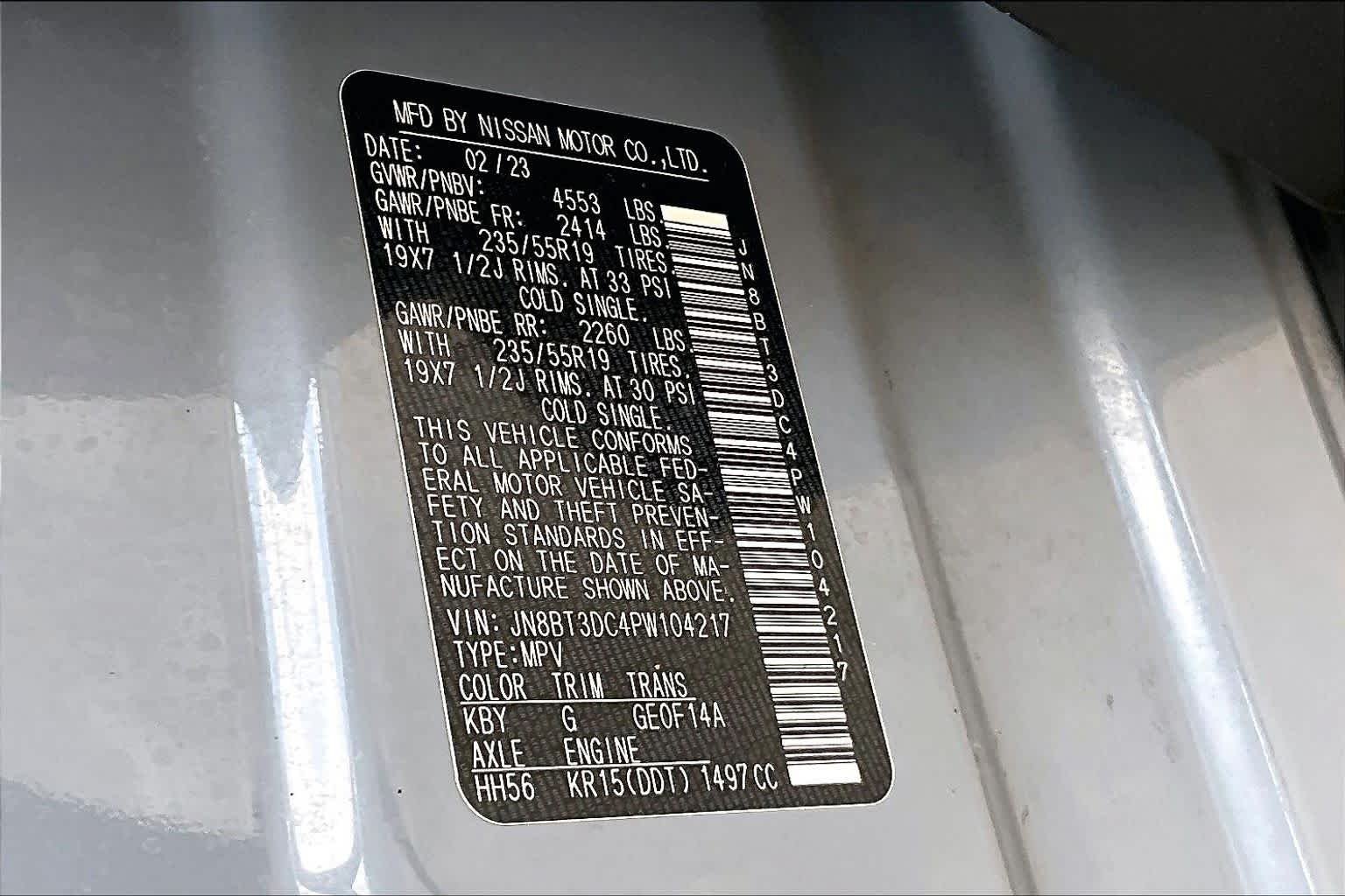Used 2023 Boulder Gray Pearl Nissan Platinum image 33