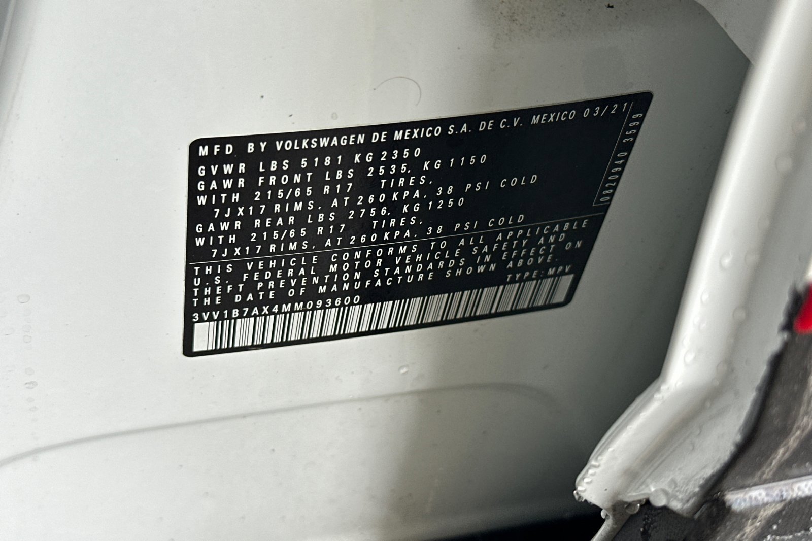 Used 2021 White Volkswagen S image 28