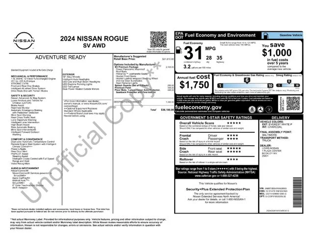 Used 2024 White Nissan SV image 7