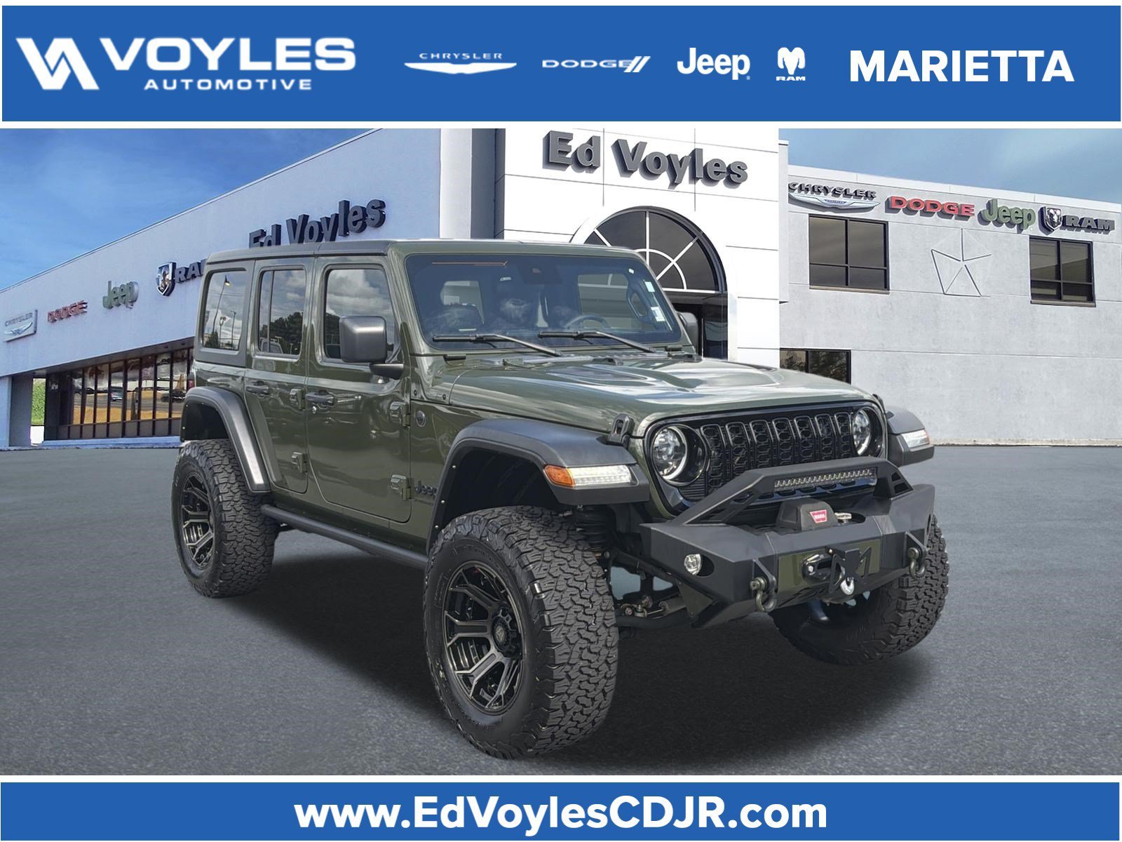 Used 2024 Sarge Green Clearcoat Jeep Willys image 1