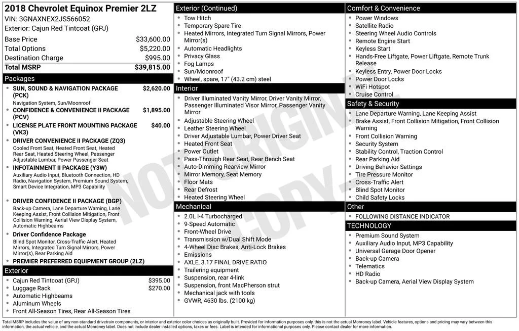 Certified Used 2018 CAJUN RED TINTCOAT Chevrolet Premier image 2
