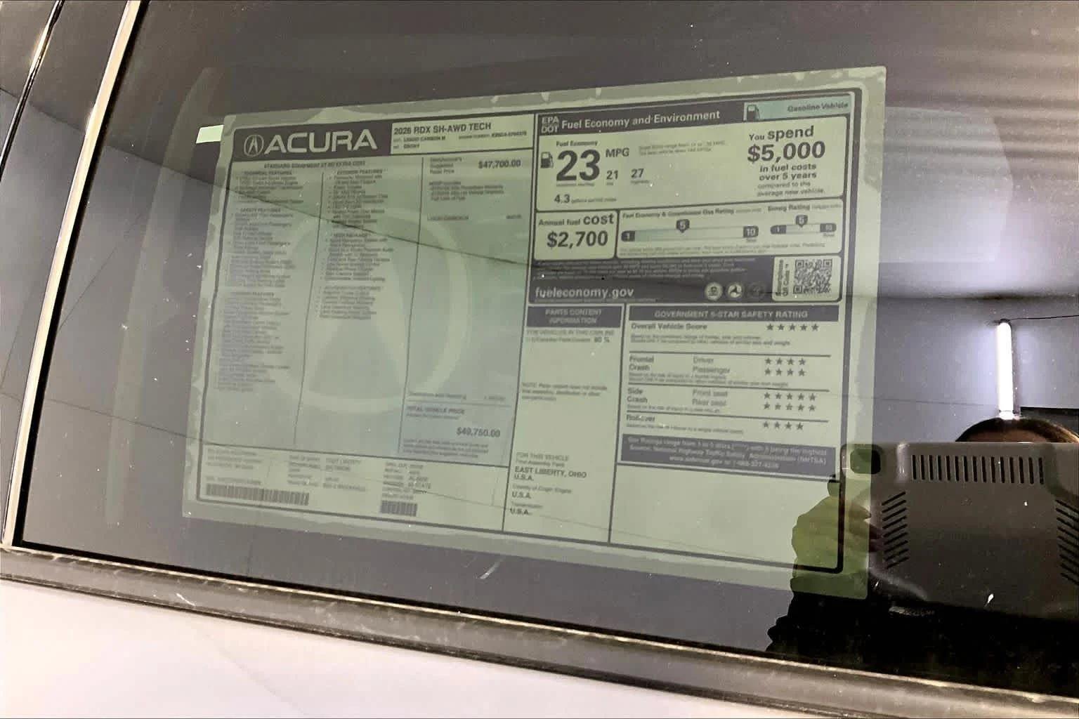 New 2026 Liquid Carbon Metallic Acura With Technology Package image 19
