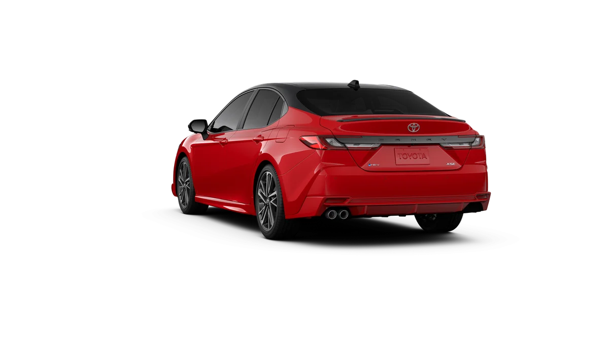 New 2026 Supersonic Red with Midnight Black Metallic roof Toyota XSE image 7
