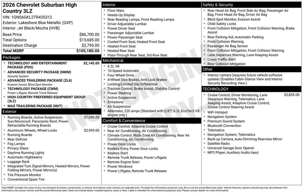 2026 Chevrolet Suburban High Country - Photo 29