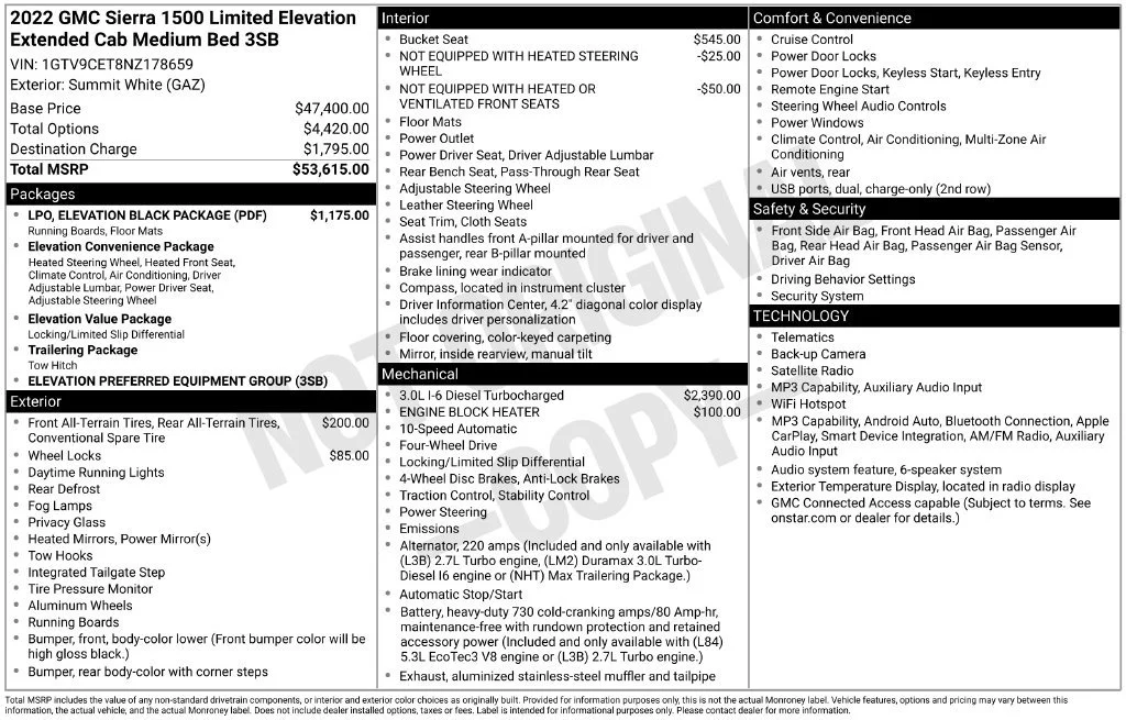 2022 GMC Sierra 1500 Limited