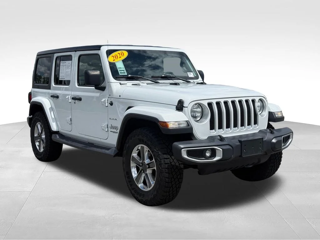 Used 2020 White Jeep Unlimited Sahara image 30