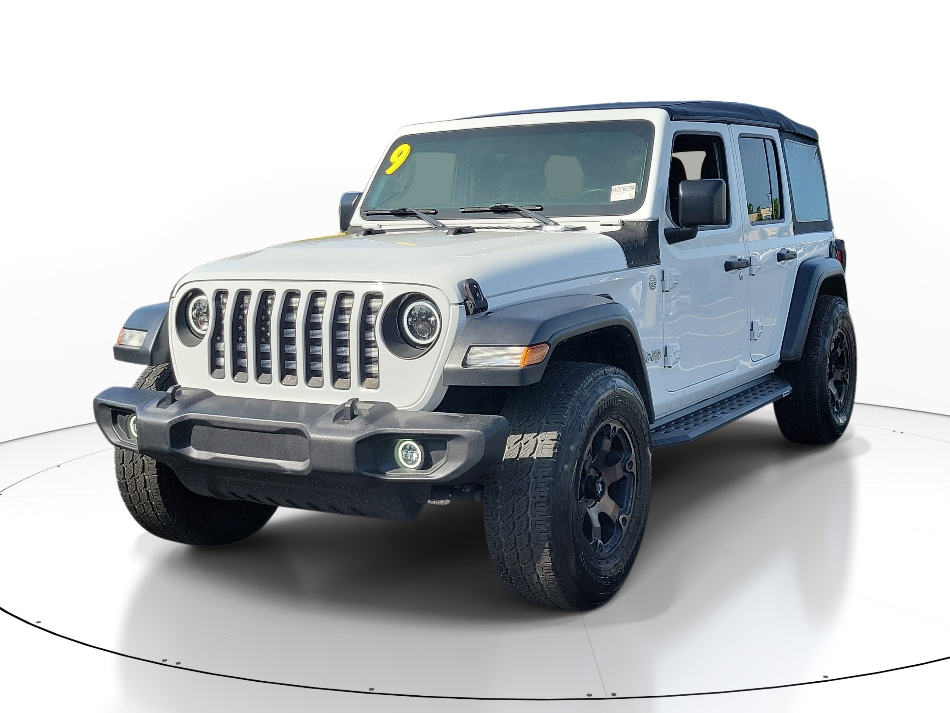 Used 2019 Bright White Clearcoat Jeep Unlimited Sport S image 2