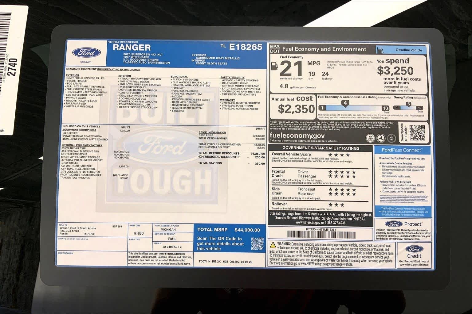 New 2026 M7/CARBONIZED G Ford XLT image 21