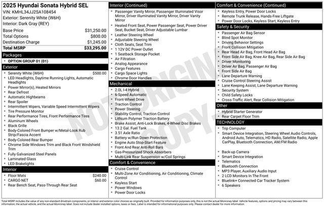 2025 Hyundai Sonata Hybrid SEL - Photo 24