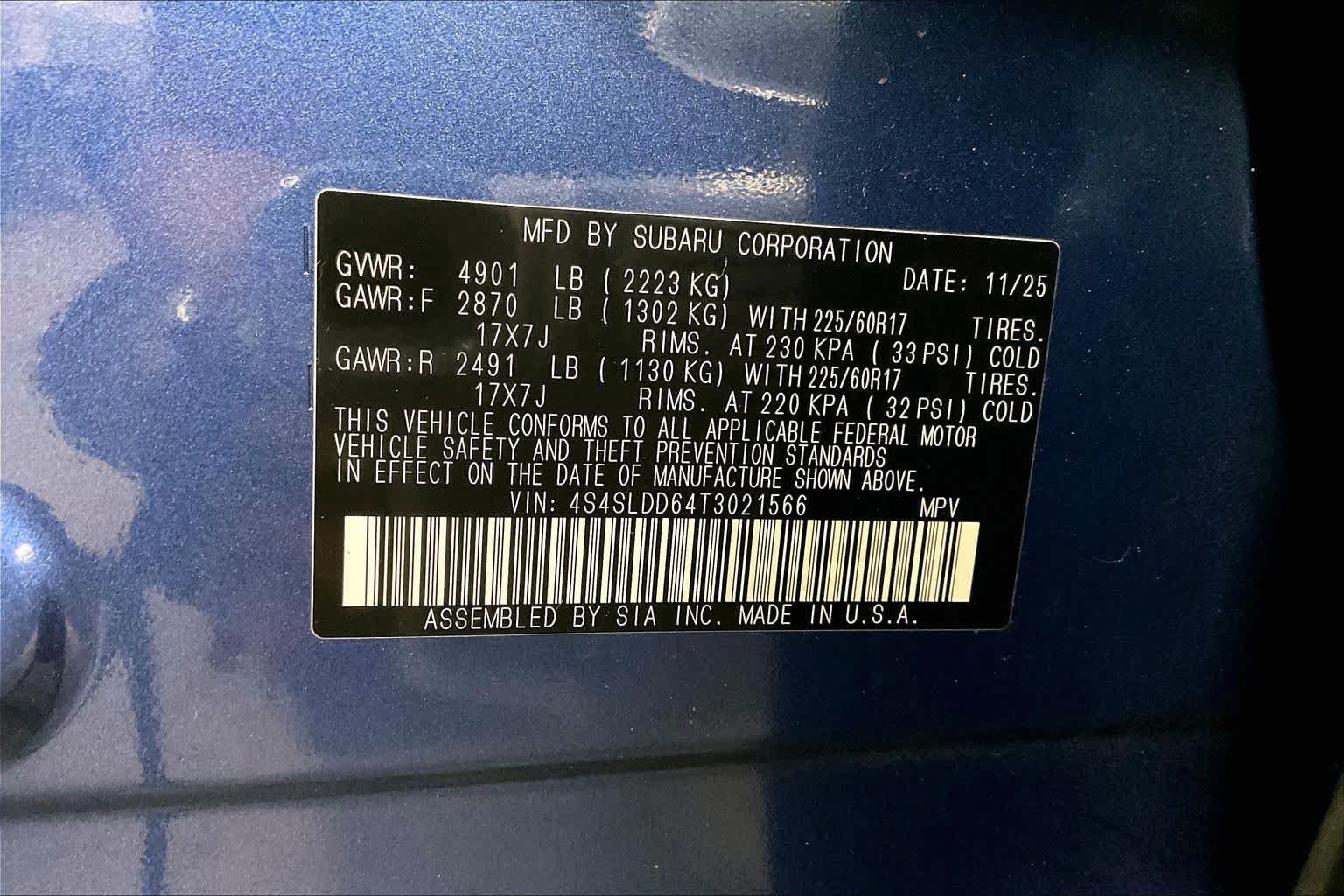 Used 2026 Daybreak Blue Pearl Subaru Premium image 33
