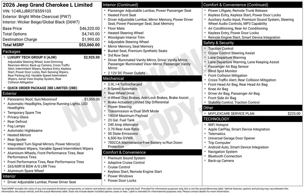 New 2026 Bright White Clear-Coat Exterior Paint Jeep Limited image 7