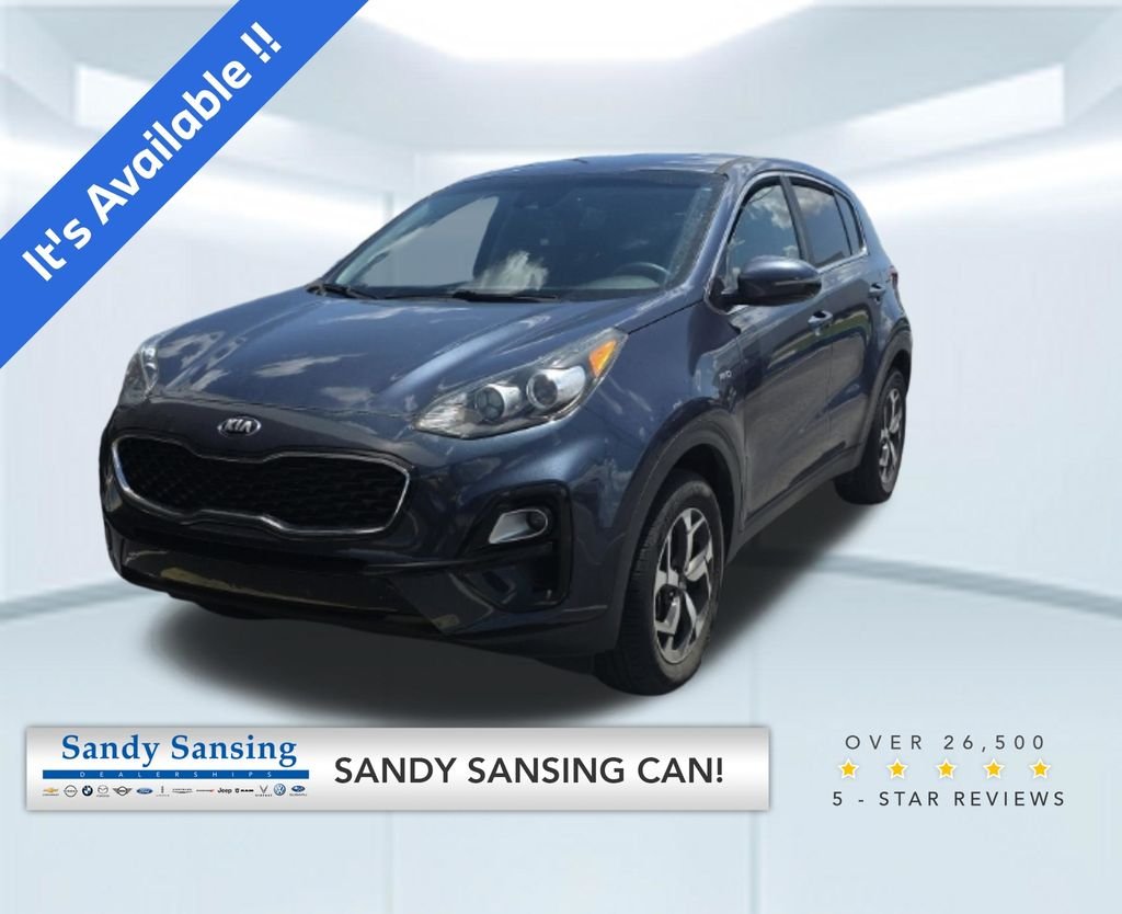 Used 2021 Blue Kia LX image 1