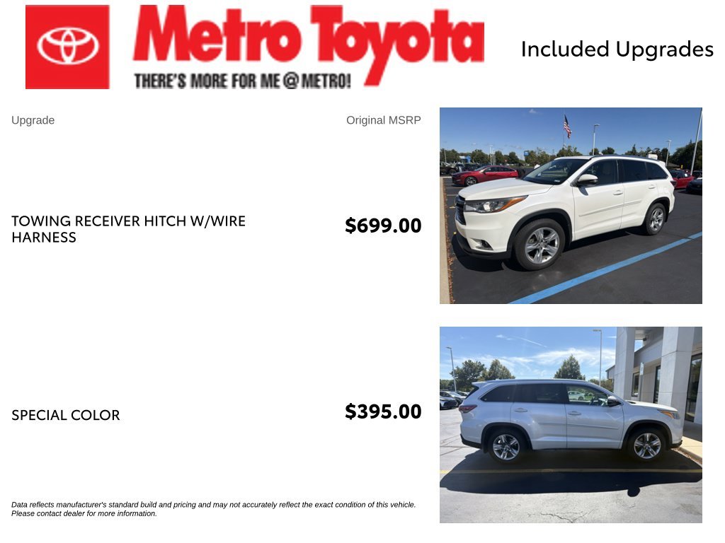 Used 2015 White Toyota Limited Platinum V6 image 4