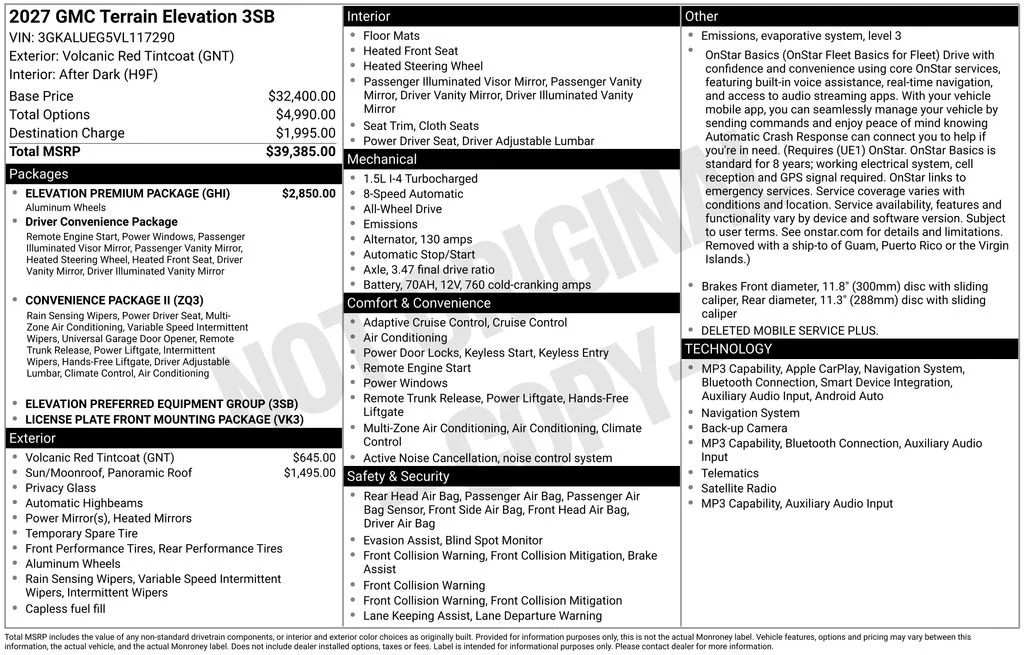 2027 GMC Terrain Elevation - Photo 28