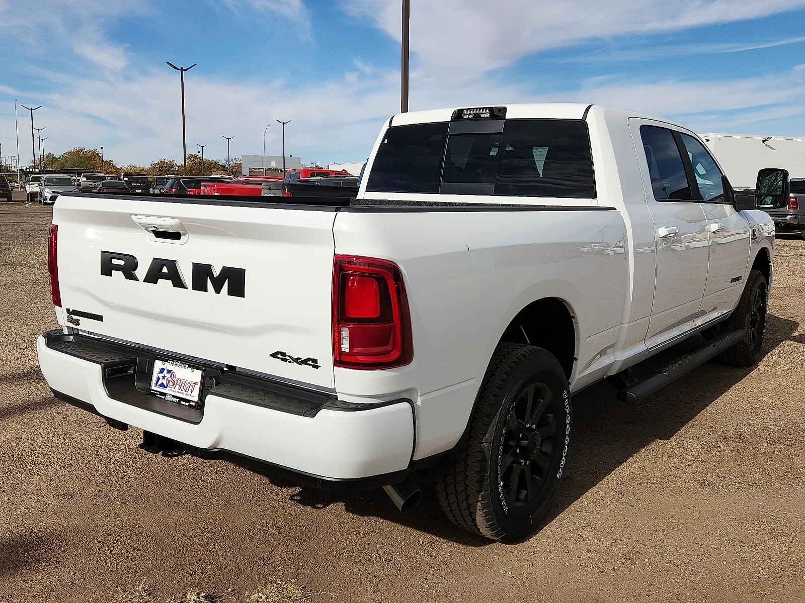 New 2026 PW7 Bright Whit Ram LARAMIE MEGA CAB 4X4 6