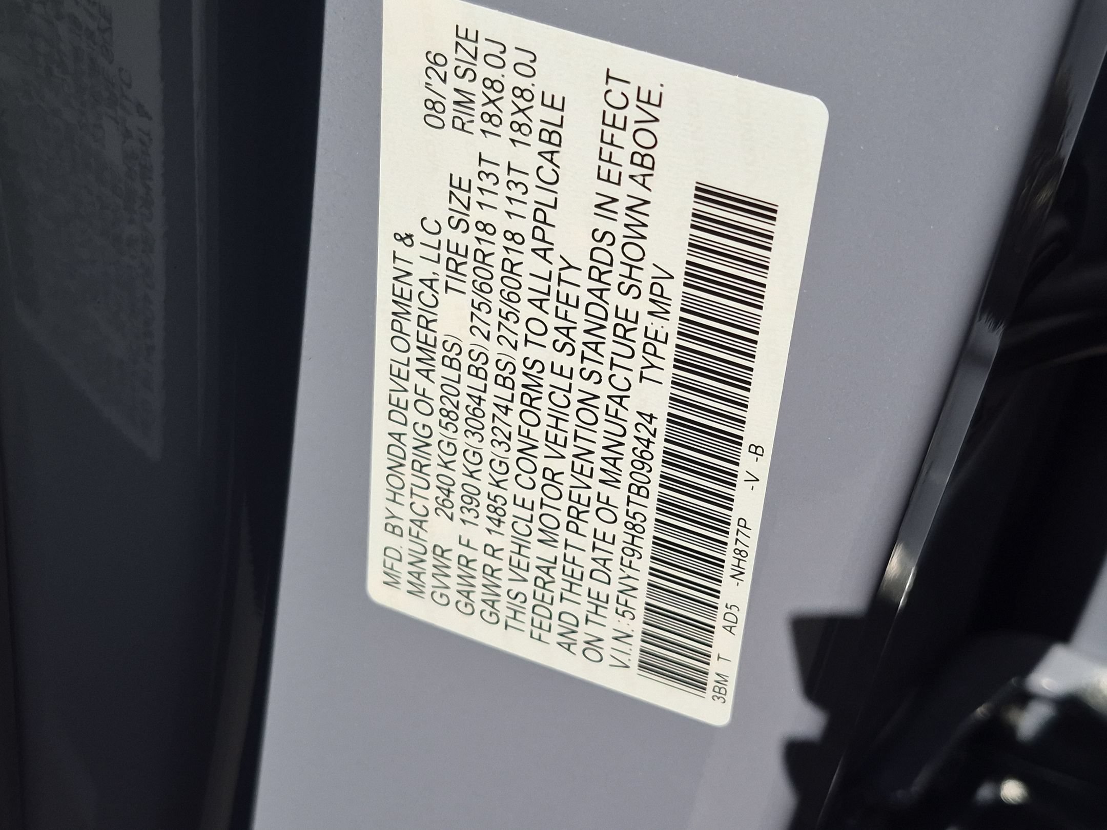 New 2026 Sonic Gray Pearl Honda TrailSport Elite image 16
