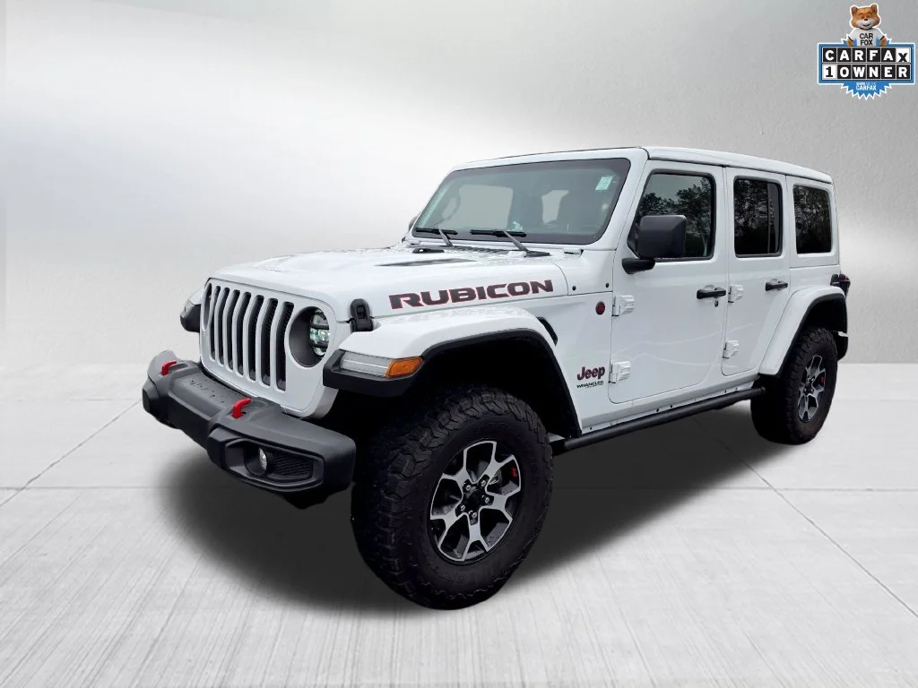 Used 2021 White Jeep Unlimited Rubicon image 1