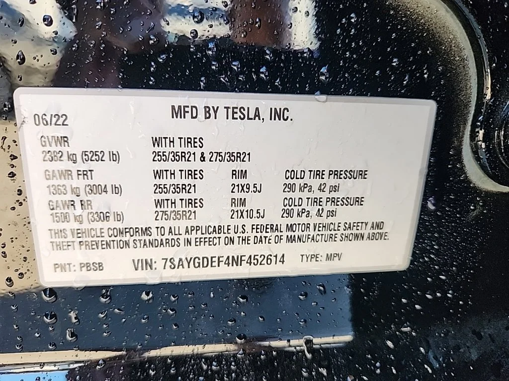 Used 2022 Solid Black Tesla Performance image 8