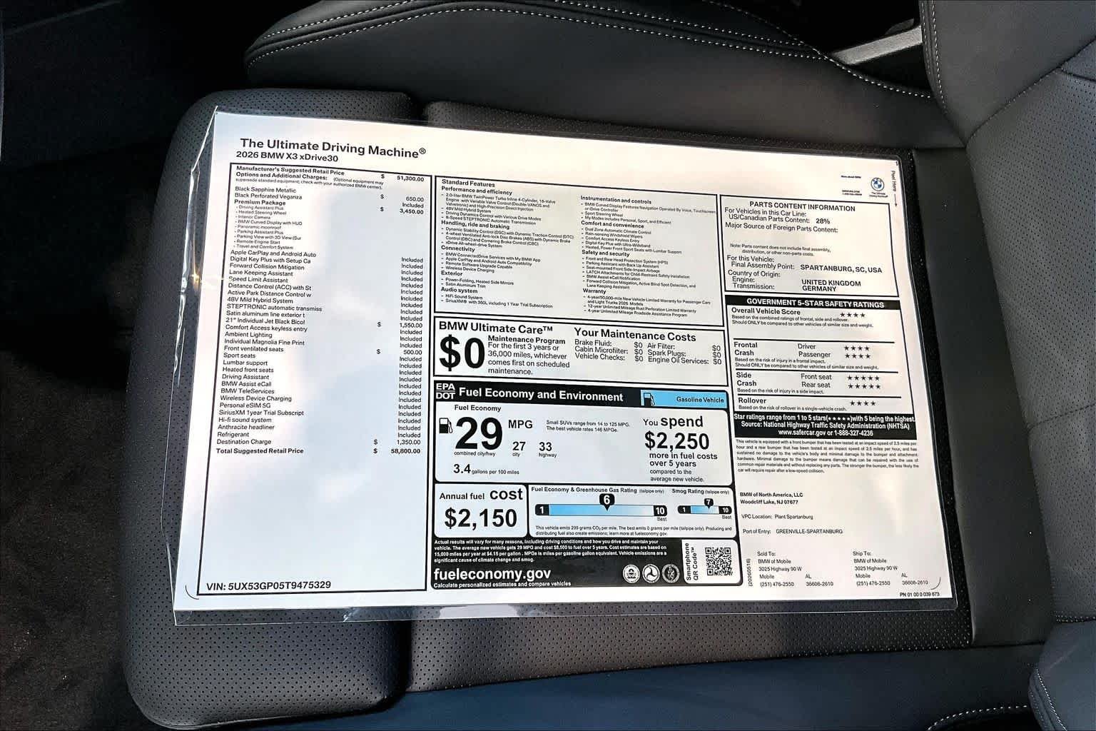 New 2026 Black Sapphire Metallic BMW 30 xDrive image 20