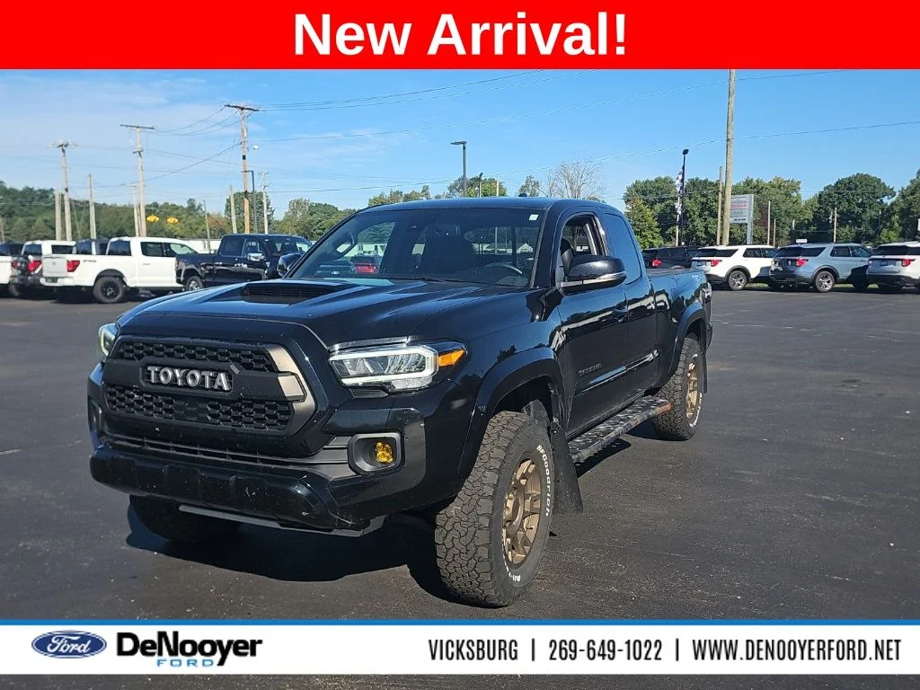 Used 2022 Midnight Black Metallic Toyota TRD Sport image 1