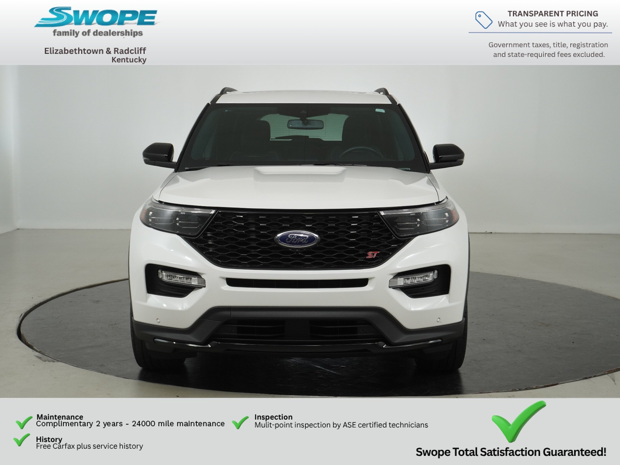 Used 2023 Star White Metallic Tri-Coat Ford ST image 8