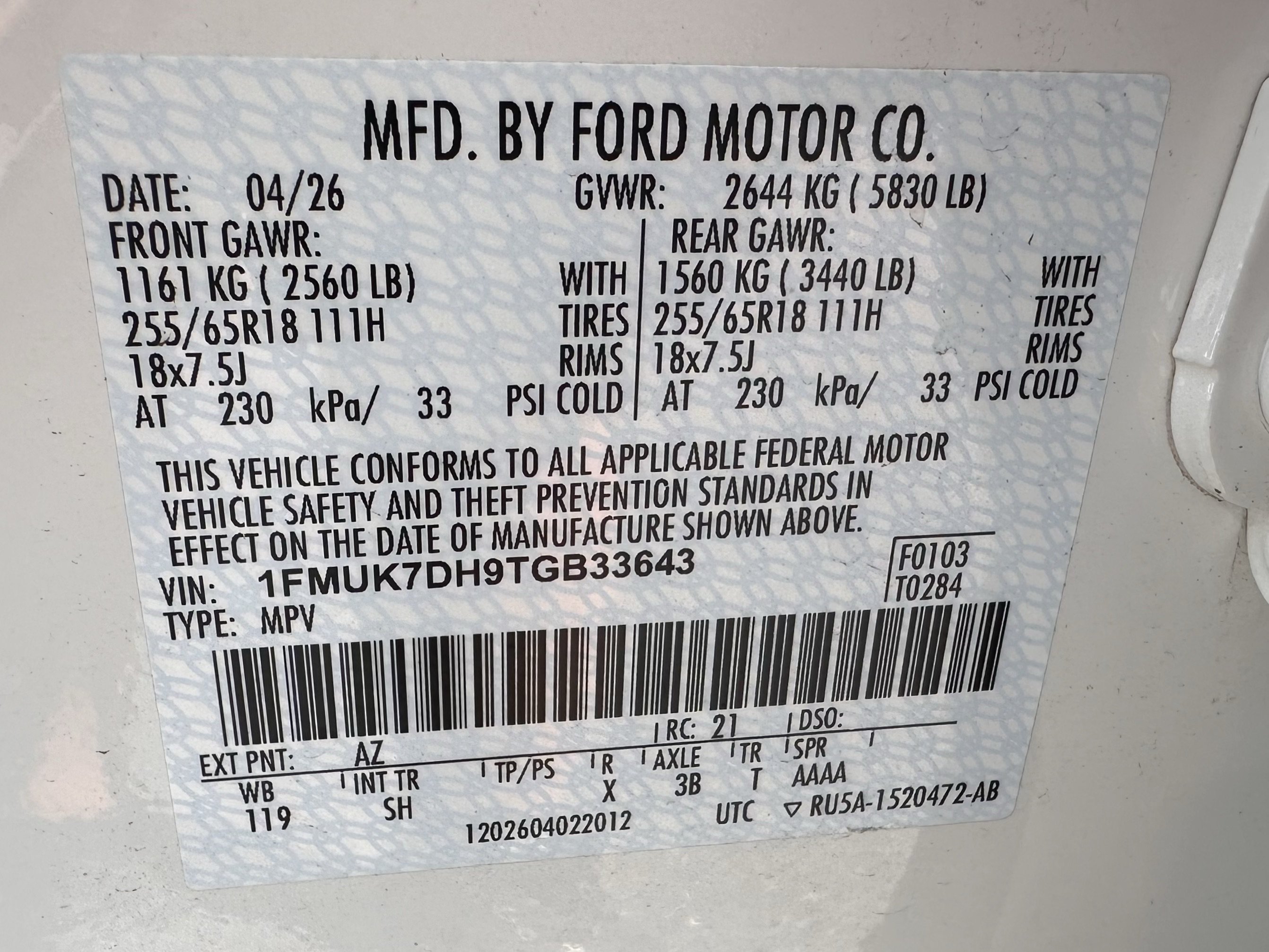 New 2026 Star White Metallic Tri-Coat Ford Active image 30