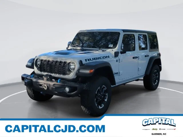 Used 2024 White Jeep Rubicon 4xe image 1