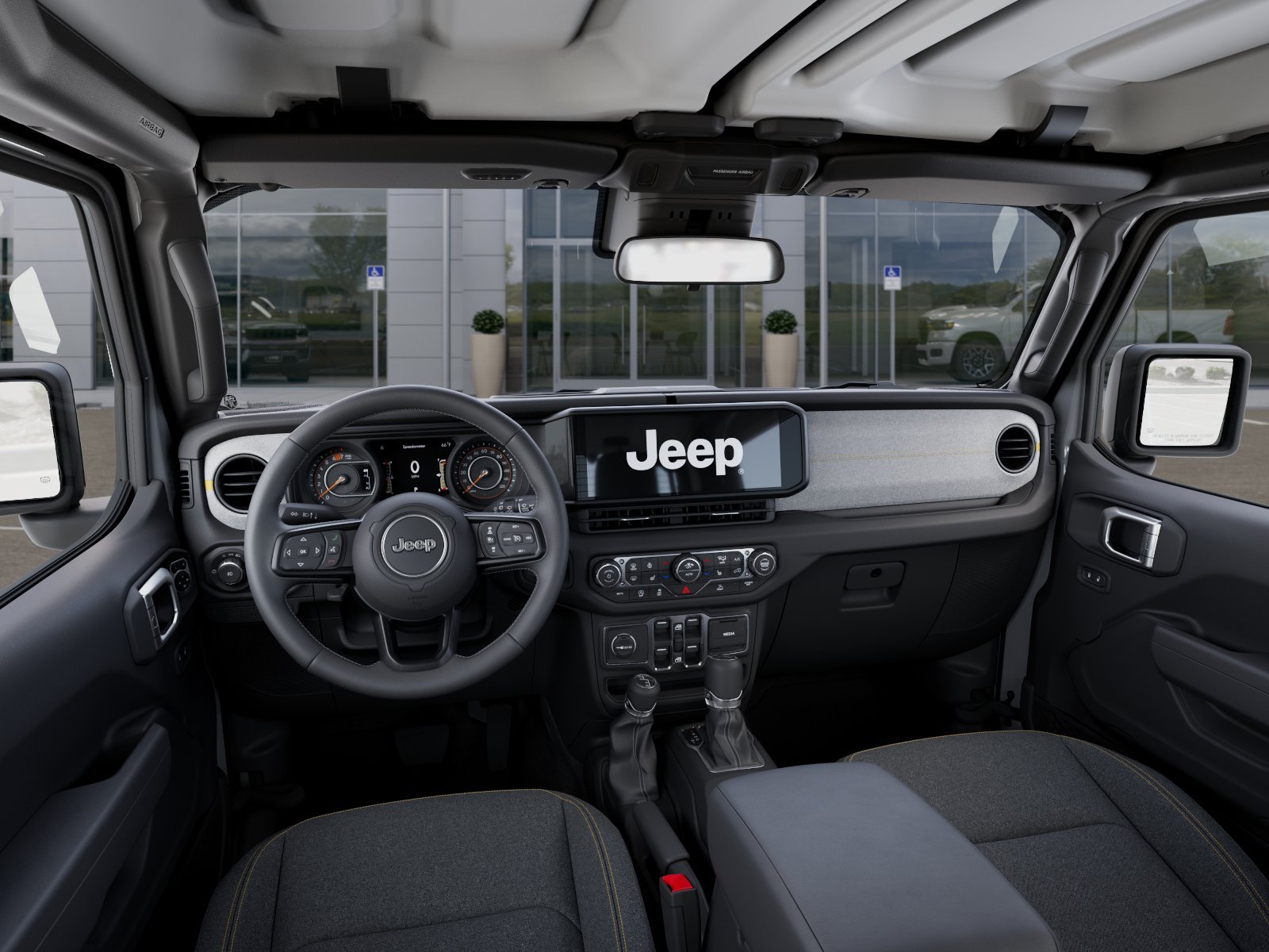 New 2026 Bright White Clear-Coat Exterior Paint Jeep Sport S image 48