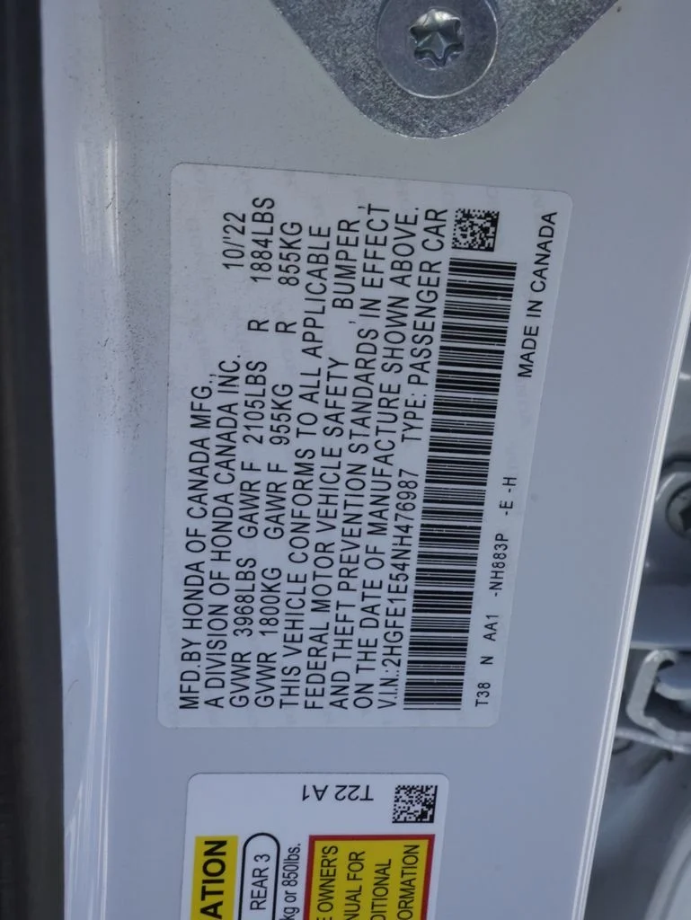 Used 2022 White Honda Si image 33