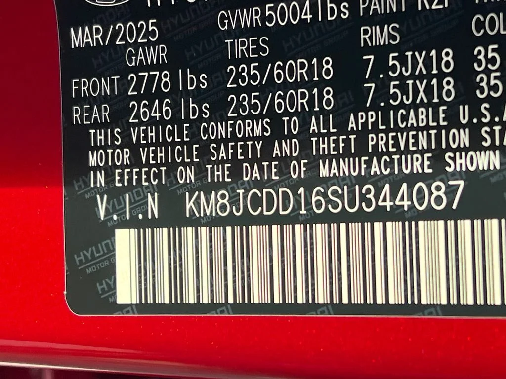 Used 2025 Red Hyundai SEL Convenience image 33