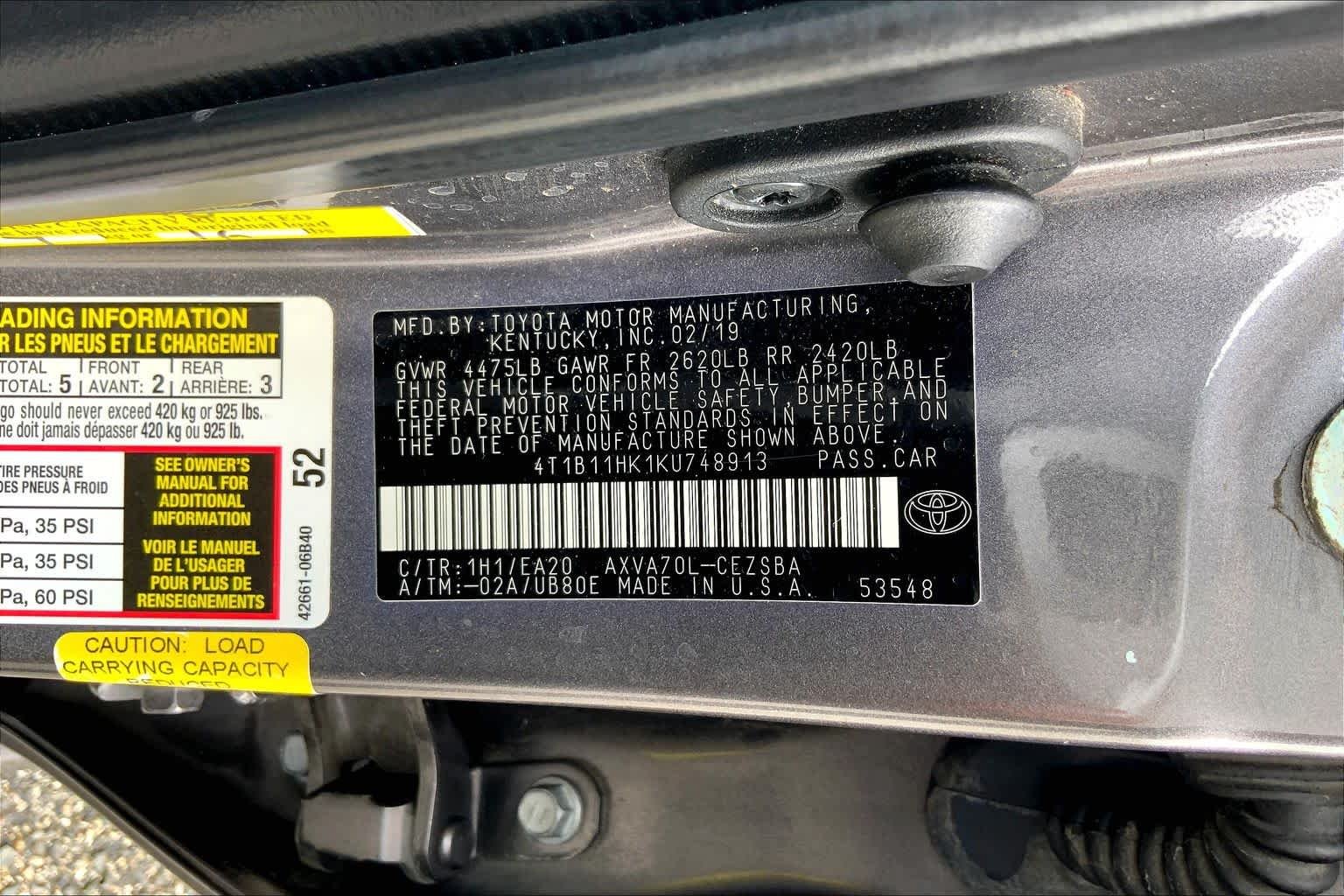Used 2019 Predawn Gray Mica Toyota SE image 35