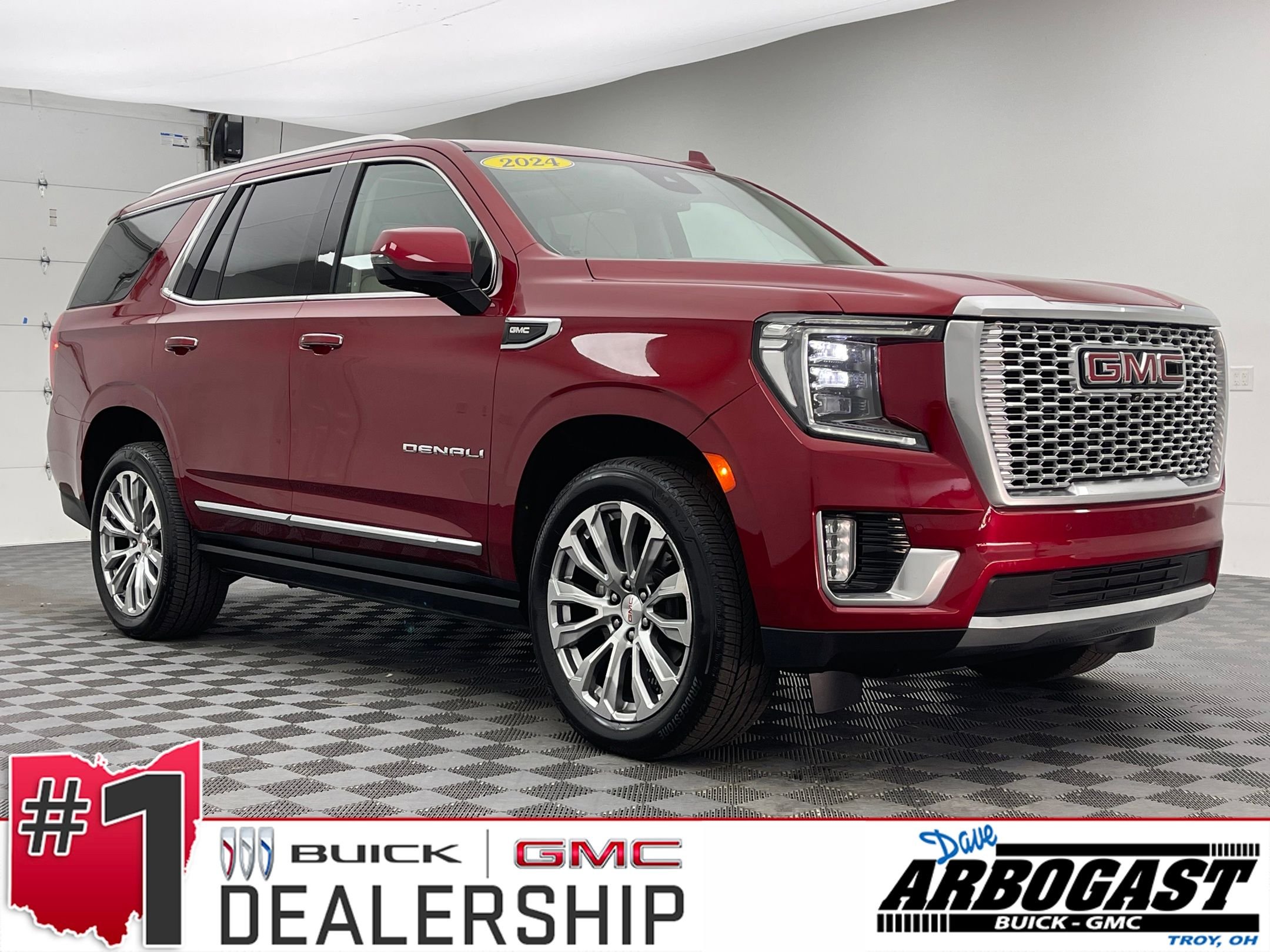 Used 2024 Volcanic Red Tintcoat GMC Denali image 1
