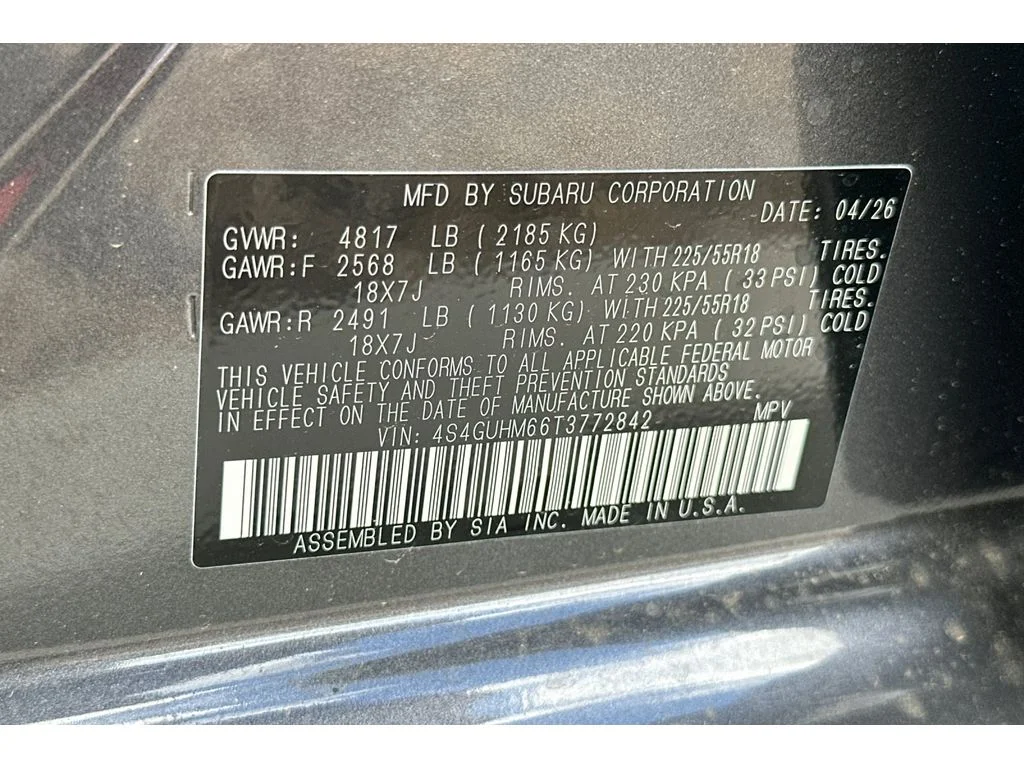 New 2026 MAGNETITE GRAY PEARL Subaru Limited image 27