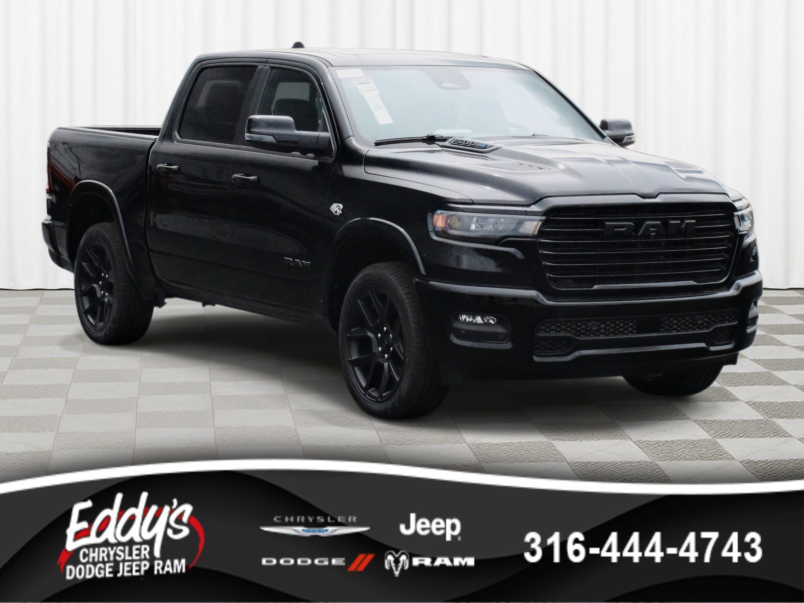New 2026 Diamond Black Crystal Pearl-Coat Exterior Paint RAM Laramie image 1