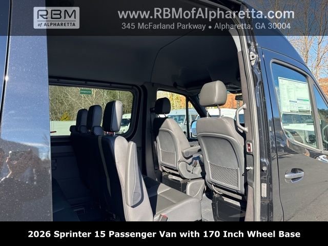 New 2026 Obsidian Black Metallic Mercedes-Benz 170 Wheel Base 15 Passenger image 25