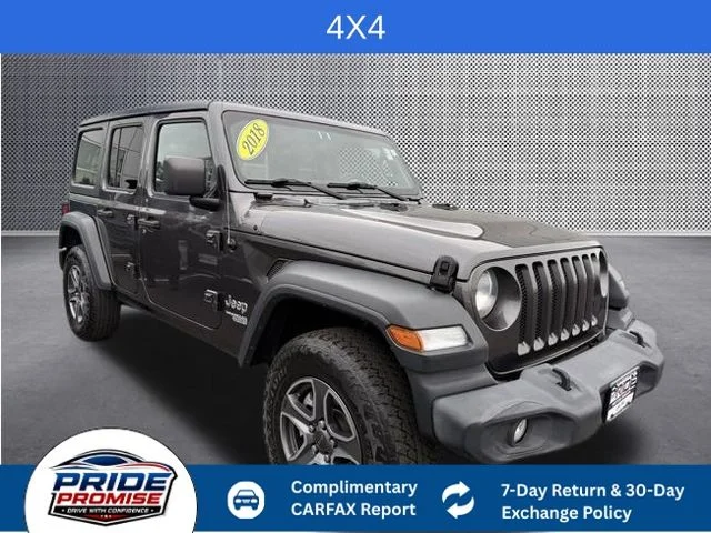 Used 2018 Gray Jeep Unlimited Sport S image 9