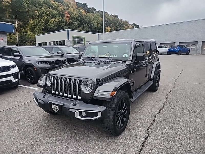 Used 2021 Gray Jeep Unlimited Sahara 4xe image 3