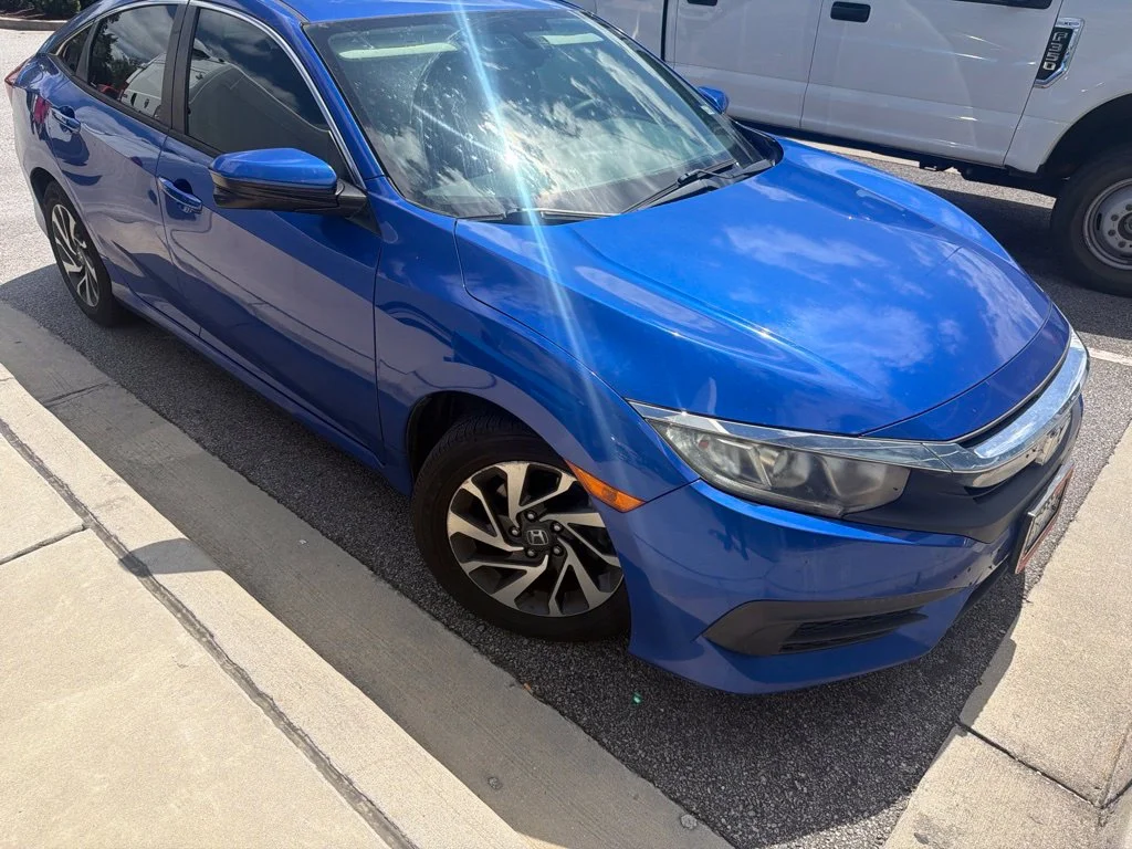 Used 2017 Aegean Blue Metallic Honda EX image 1