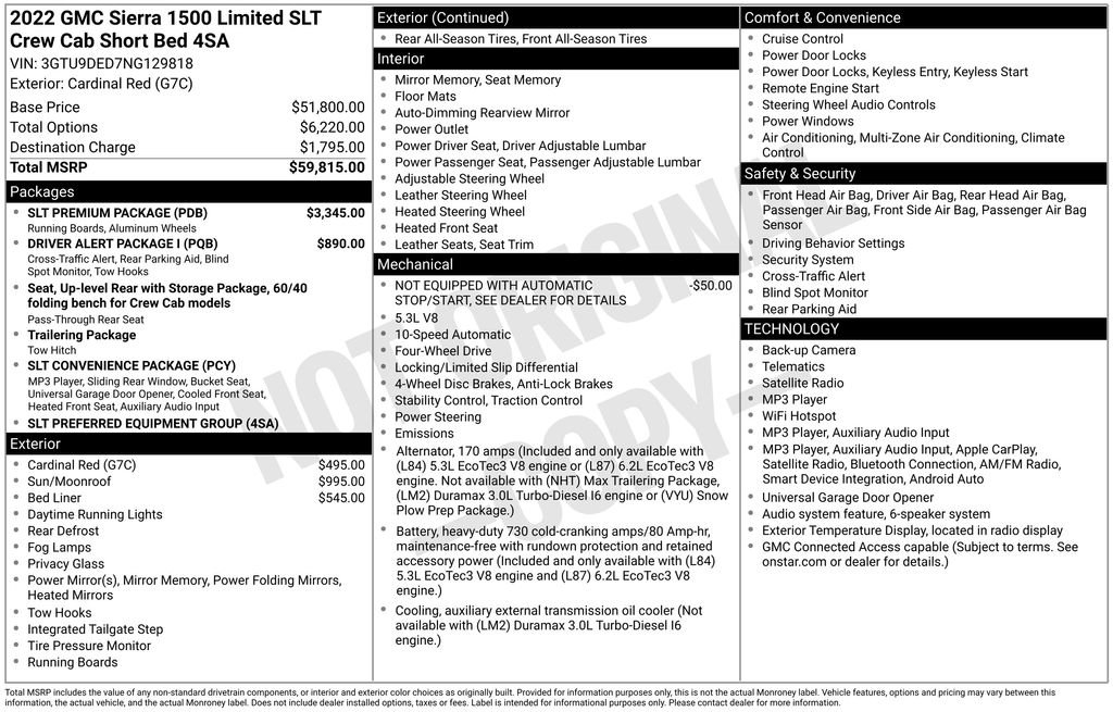 Certified Used 2022 Red GMC SLT image 18
