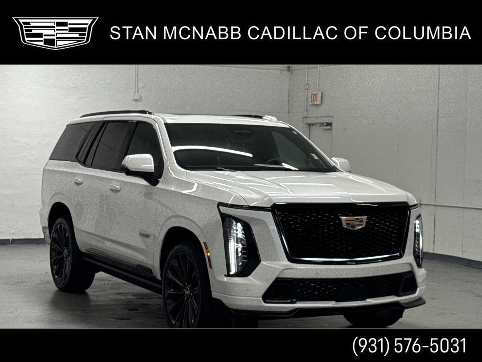 Certified Used 2025 Crystal White Tricoat Cadillac Escalade-V image 1