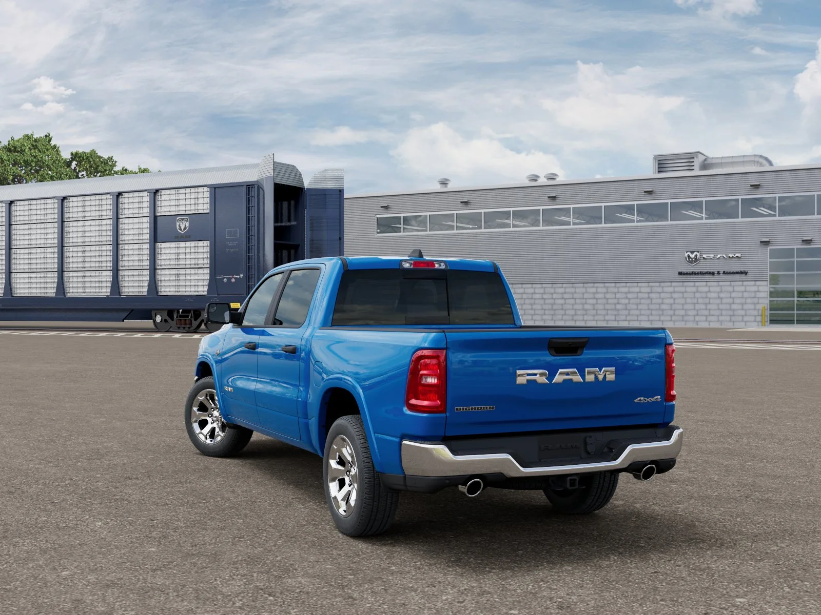 New 2026 Hydro Blue Pearl-Coat Exterior Paint RAM Big Horn/Lone Star image 4