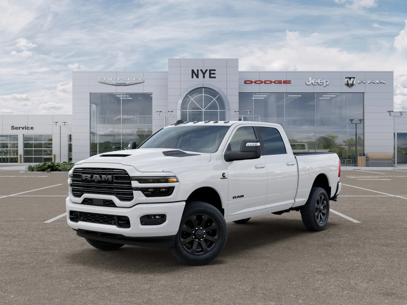 New 2026 Bright White Clear-Coat Exterior Paint RAM Laramie image 28