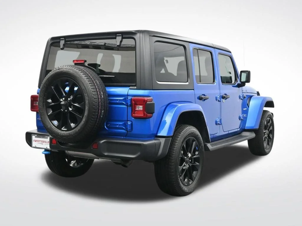 Used 2022 Blue Jeep Unlimited Sahara 4xe image 5