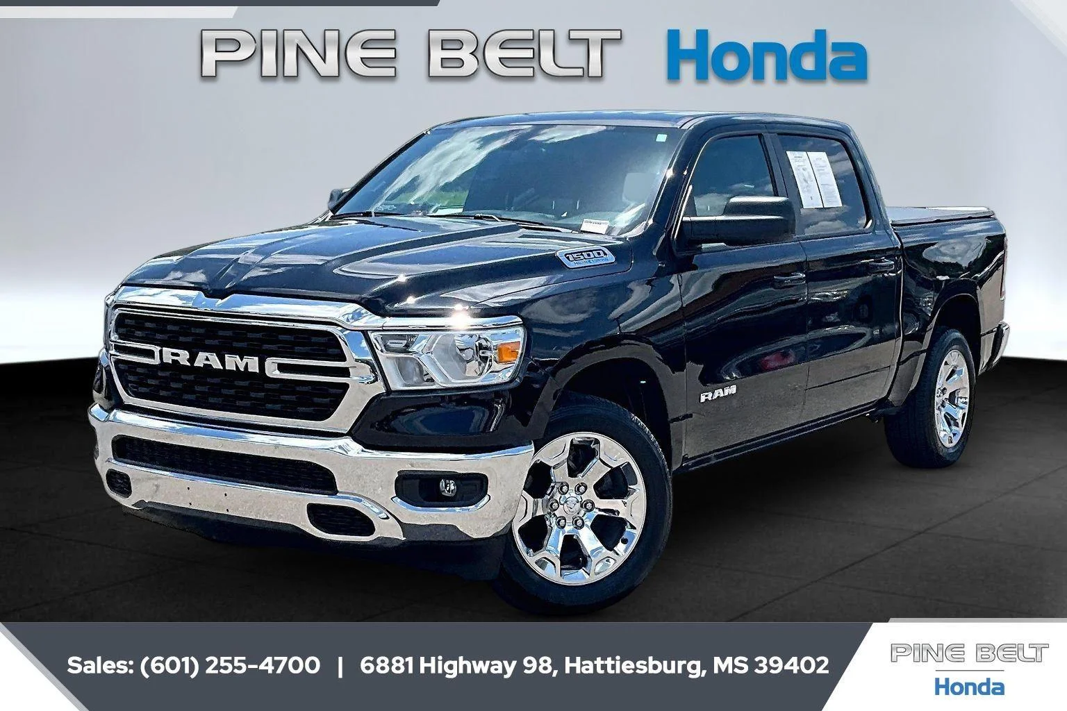 Used 2022 Diamond Black Crystal Pearlcoat Ram Big Horn image 10