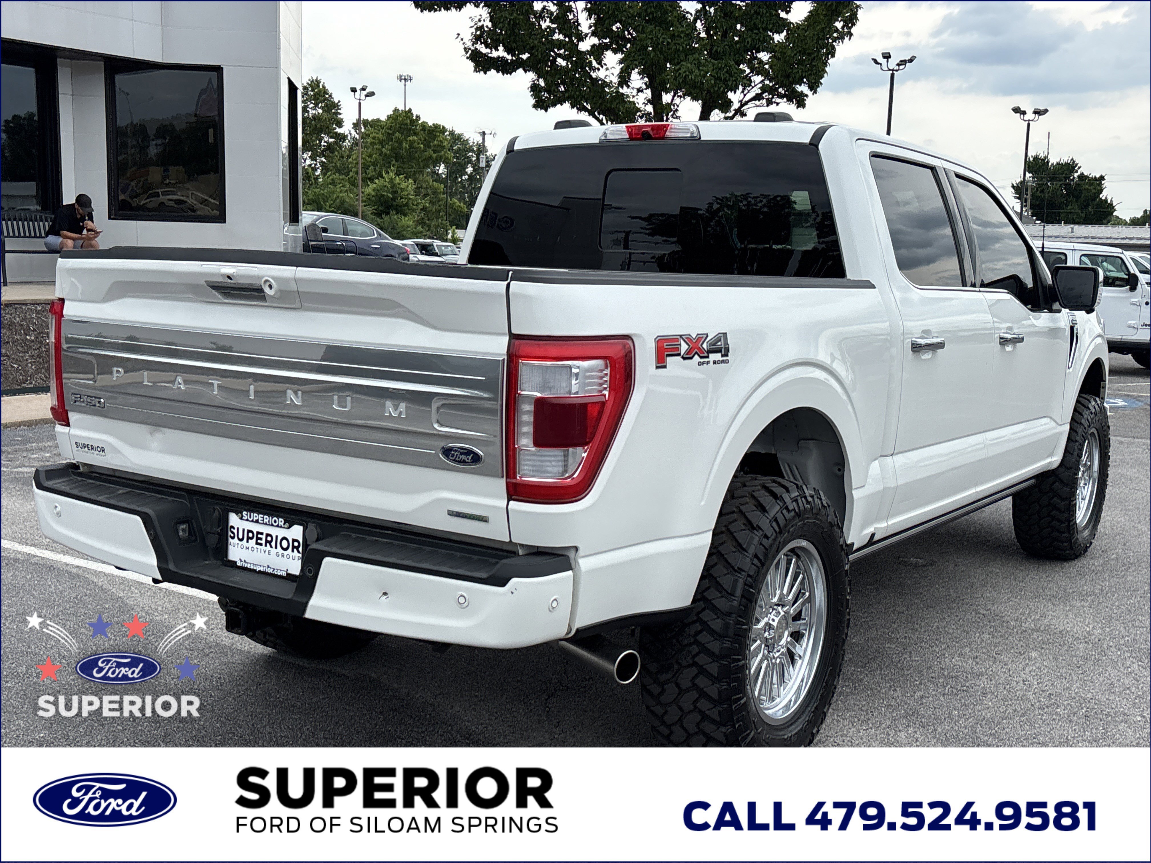 Used 2023 Star White Metallic Tri-Coat Ford Platinum 4WD image 3