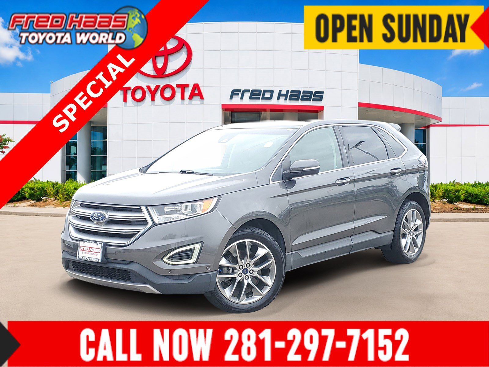 Used 2015 Magnetic Metallic Ford Titanium image 1