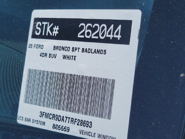 New 2026 Oxford White Ford Badlands® image 28